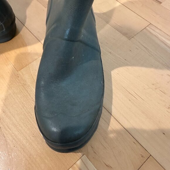 Hunter Boots Moss Green Shiney Size 6 - Picture 3 of 11